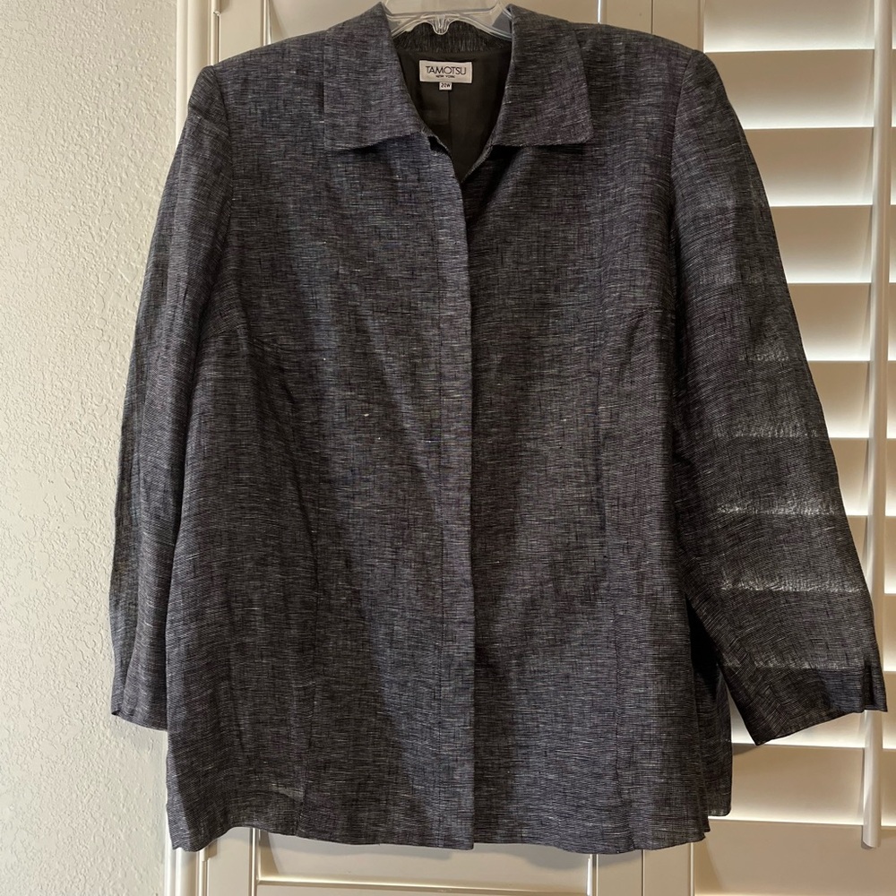 Tamotsu - 100% Linen Gray Blazer